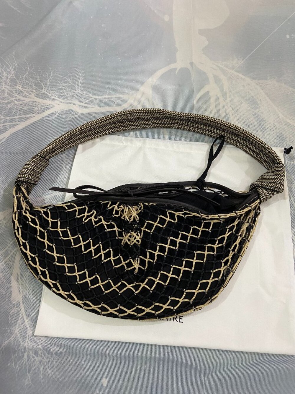 Lemaire Black Mesh Croissant Bag